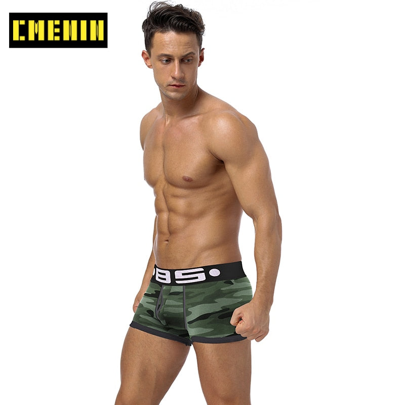 Innerwear BS Cotton Letter Low waist Men's Boxer Briefs